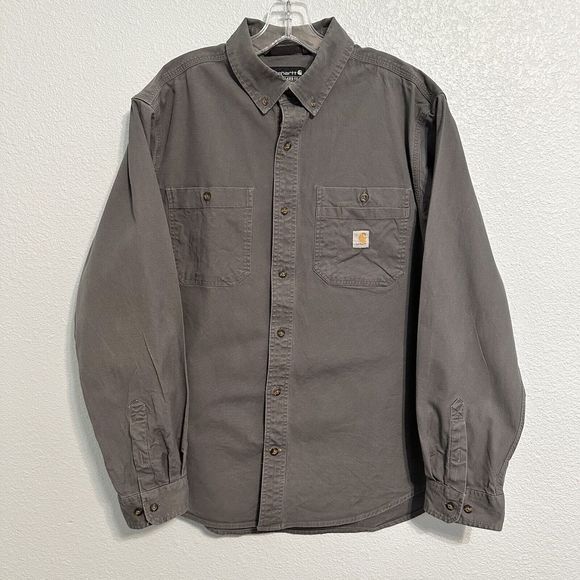 Carhartt Other - Carhartt Shirt Large Mens Long Sleeve Relaxed Fit Pocketed Western Grey Workwear
